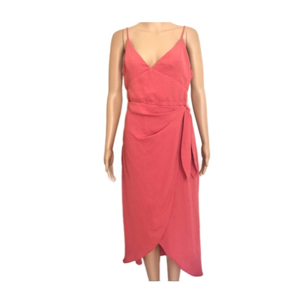 Wrap Tie Spaghetti Strap MIdi Dress